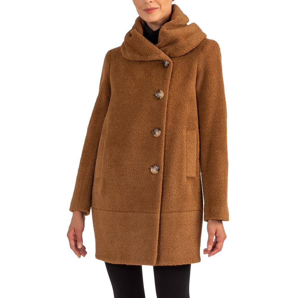 Sofia Cashmere 'Cocoon' Boucl� Coat Size 6
